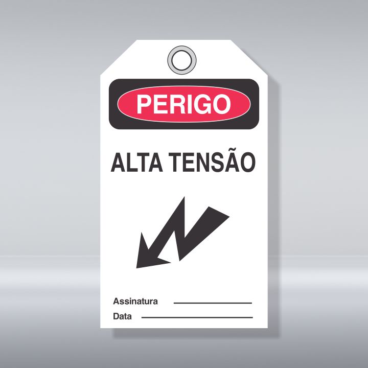 CARTÃO TRAVAMENTO PERIGO | ALTA TENSÃO